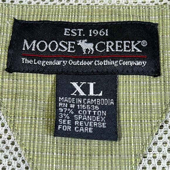 Moose Creek XL Green Vented Button-Up Shirt - Picture 6 of 6